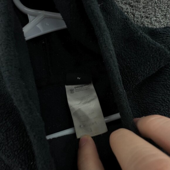 Patagonia Adult Women Jacket Small Black Hooded Full Zip Fleece W/ Pockets - Picture 9 of 13